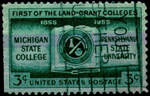 PICTURE:  Michigan State University Original Land Grant College Stamp
